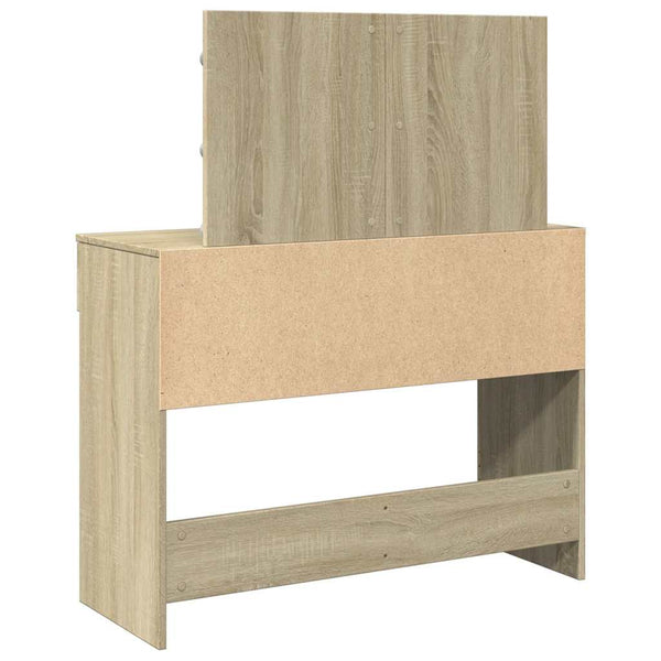 Schminktisch mit LED Sonoma Eiche 100x40x120 cm
