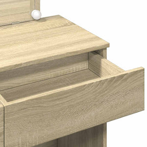 Schminktisch mit LED Sonoma Eiche 100x40x120 cm