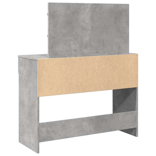 Schminktisch mit LED Betongrau 100x40x120cm
