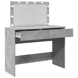 Schminktisch mit LED Betongrau 100x40x120cm