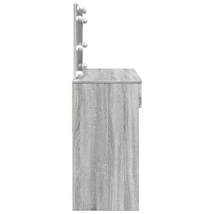 Schminktisch mit LED Grau Sonoma 100x40x120 cm