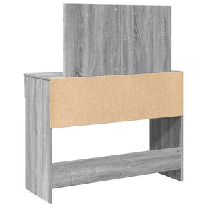 Schminktisch mit LED Grau Sonoma 100x40x120 cm