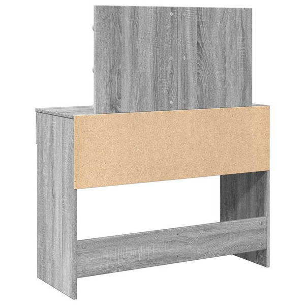 Schminktisch mit LED Grau Sonoma 100x40x120 cm