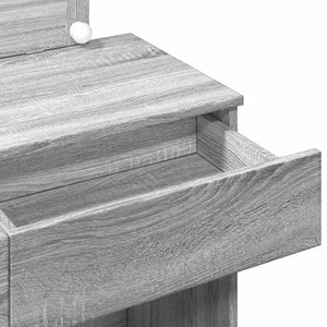Schminktisch mit LED Grau Sonoma 100x40x120 cm