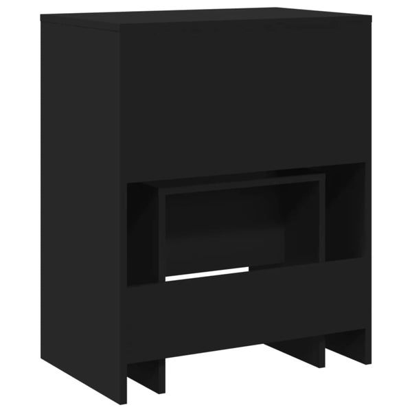 Schminktisch mit Hocker Schwarz 60x40 cm