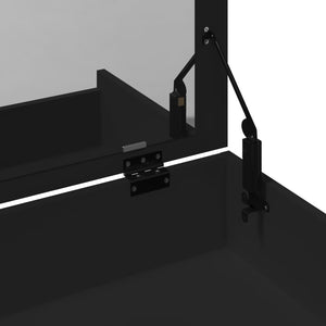 Schminktisch mit Hocker Schwarz 60x40 cm