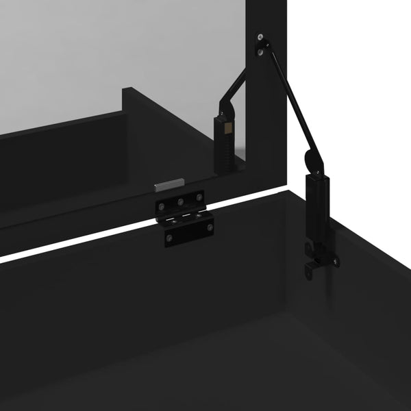 Schminktisch mit Hocker Schwarz 60x40 cm