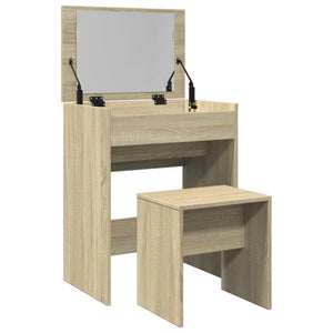 Schminktisch Sonoma-Eiche mit Hocker