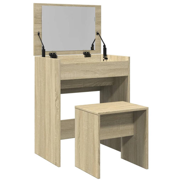 Schminktisch Sonoma-Eiche mit Hocker
