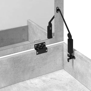 Betongrauer Schminktisch mit Hocker, 60 cm