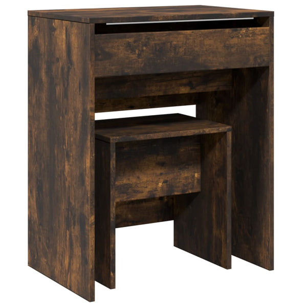 Schminktisch mit Hocker Räuchereiche 60 cm