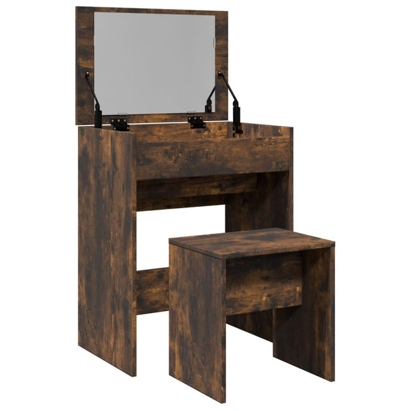 Schminktisch mit Hocker Räuchereiche 60 cm