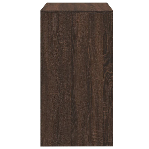 vidaXL Dressing Table with Stool Brown Oak-Look 60x40x113.5 cm