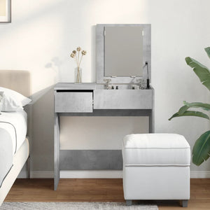 Schminktisch Betongrau mit Spiegel 73x46,5x120 cm