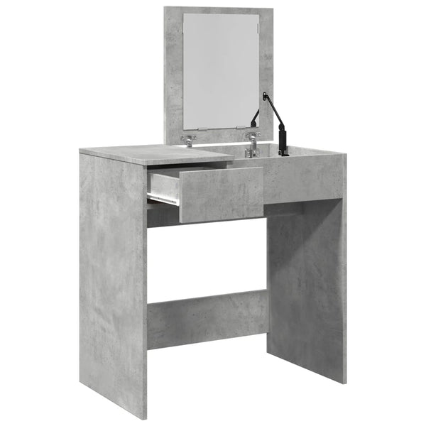 Schminktisch Betongrau mit Spiegel 73x46,5x120 cm