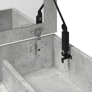 Schminktisch Betongrau mit Spiegel 73x46,5x120 cm