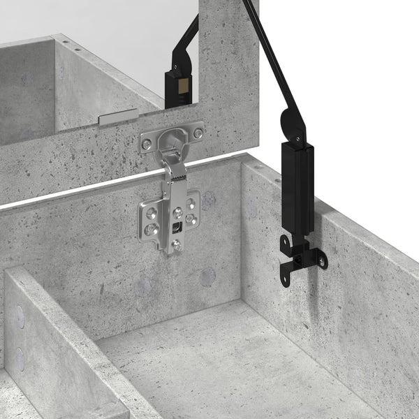 Schminktisch Betongrau mit Spiegel 73x46,5x120 cm