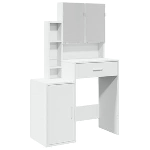 Schminktisch mit Spiegel und Schrank Weiß