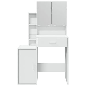 Schminktisch mit Spiegel und Schrank Weiß
