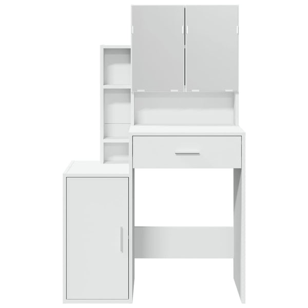 Schminktisch mit Spiegel und Schrank Weiß
