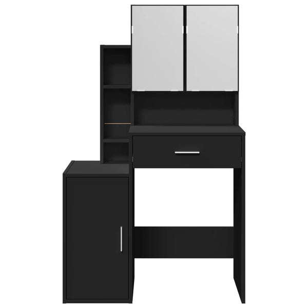 Schminktisch Schwarz mit Schrank 80 cm
