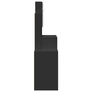 Schminktisch Schwarz mit Schrank 80 cm