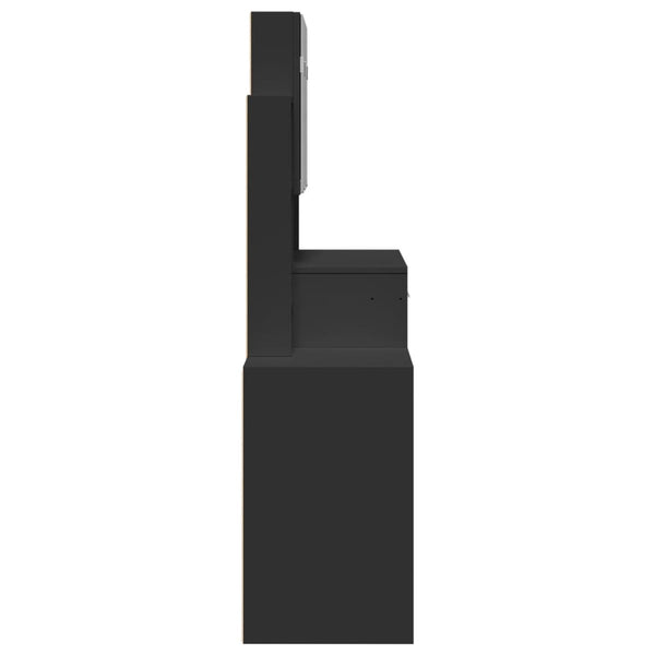 Schminktisch Schwarz mit Schrank 80 cm
