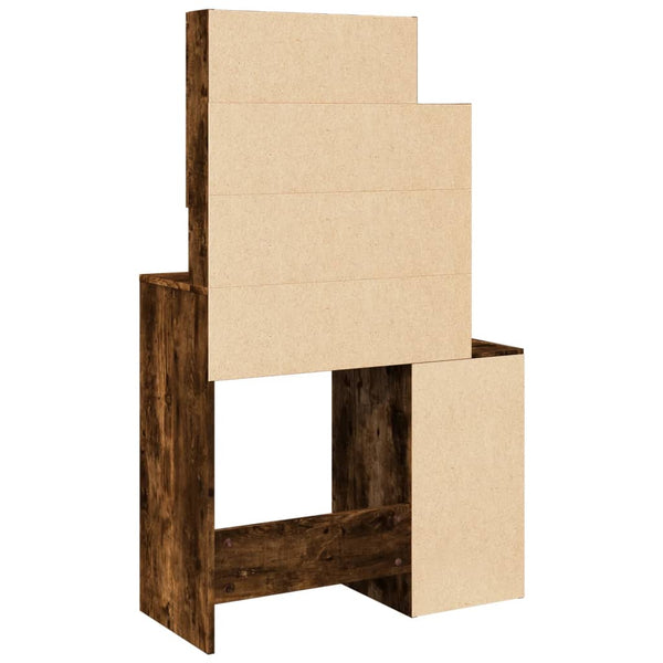 Schminktisch mit Spiegel und Schrank Räuchereiche