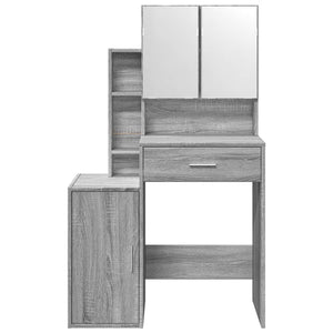 Schminktisch mit Schrank Grau Sonoma-Eiche