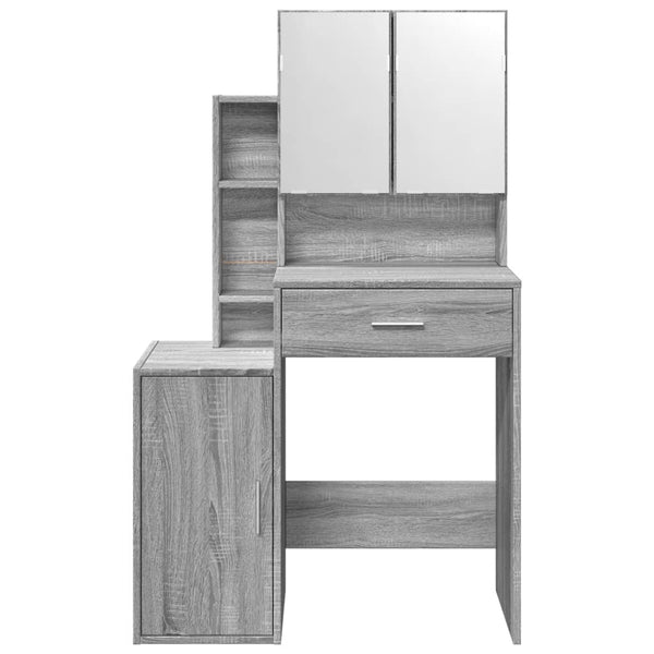Schminktisch mit Schrank Grau Sonoma-Eiche
