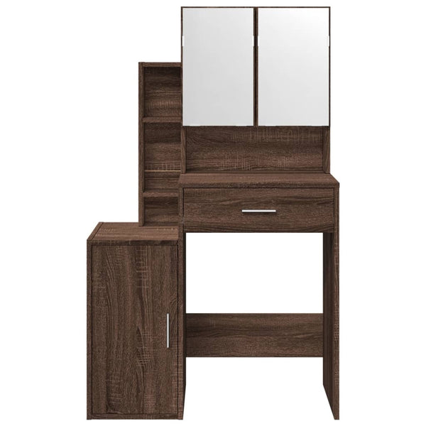 Schminktisch mit Schrank Braun Eichenoptik