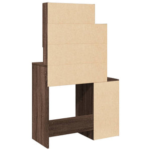 Schminktisch mit Schrank Braun Eichenoptik
