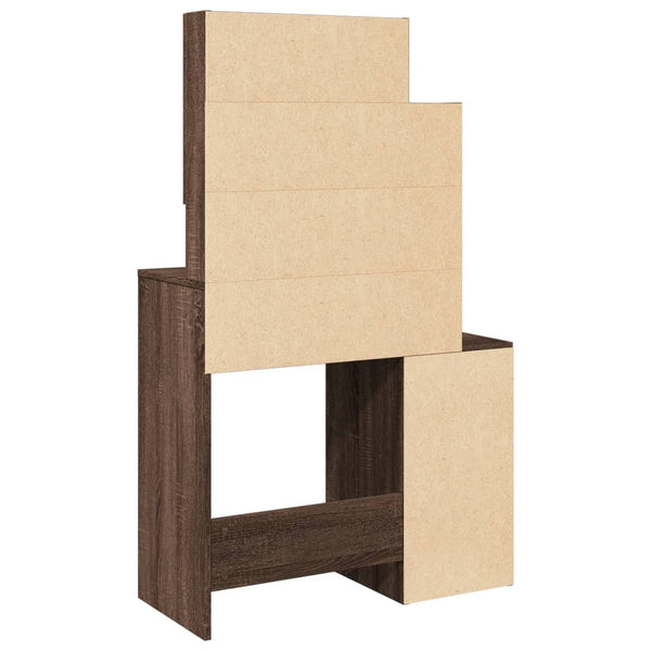 Schminktisch mit Schrank Braun Eichenoptik
