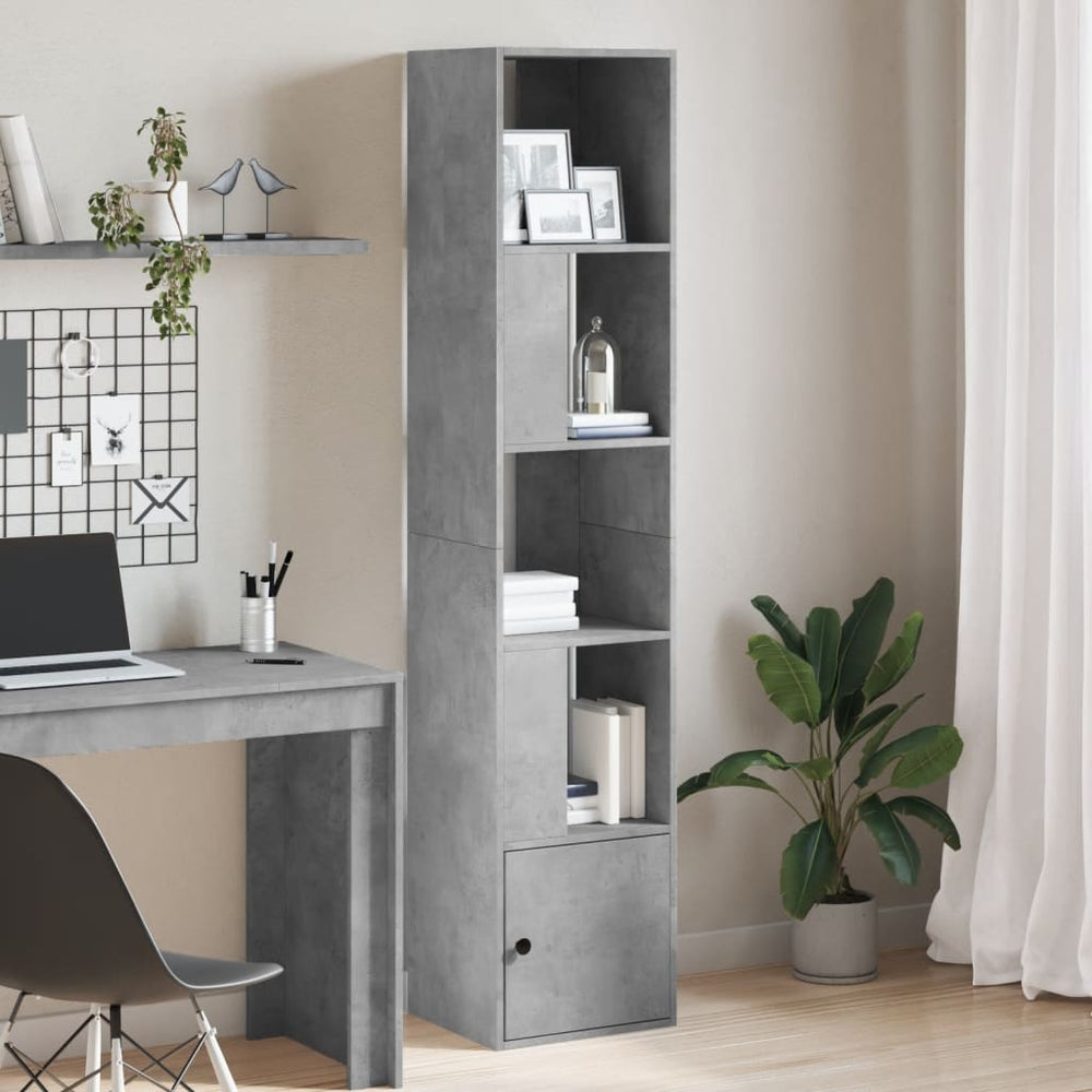 vidaXL Bibliothèque Gris Ciment 40x36x189 cm Bois d'ingénierie