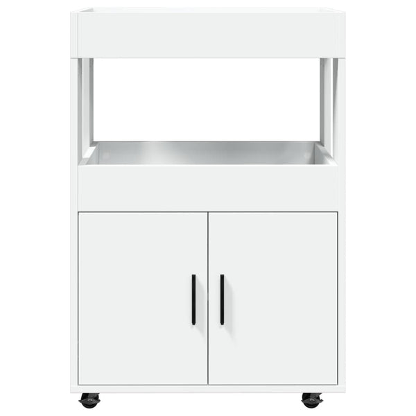 Barwagen Weiß Holzwerkstoff 60x39,5x89 cm