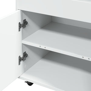 Barwagen Weiß Holzwerkstoff 60x39,5x89 cm