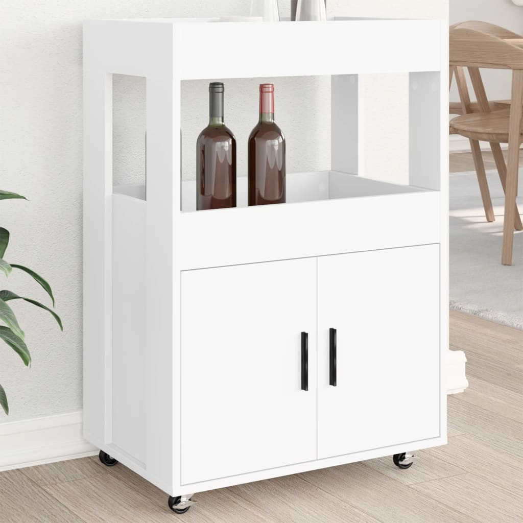 Barwagen Weiß Holzwerkstoff 60x39,5x89 cm
