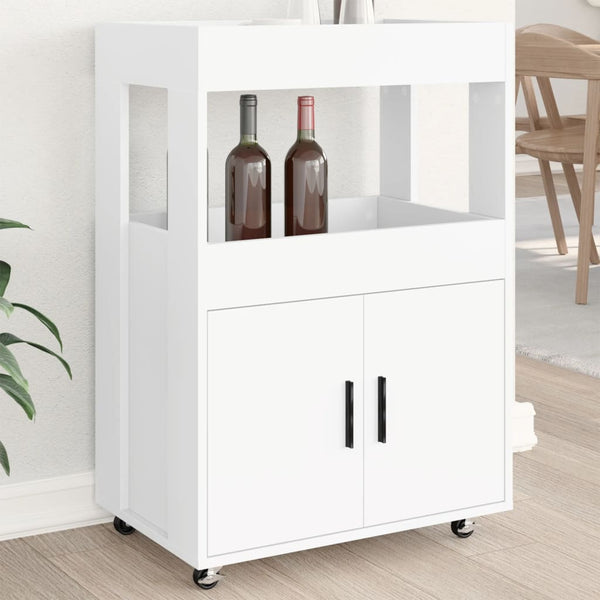 Barwagen Weiß Holzwerkstoff 60x39,5x89 cm