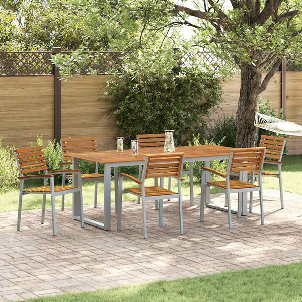 Gartenstuhl 6er Set Akazie Braun