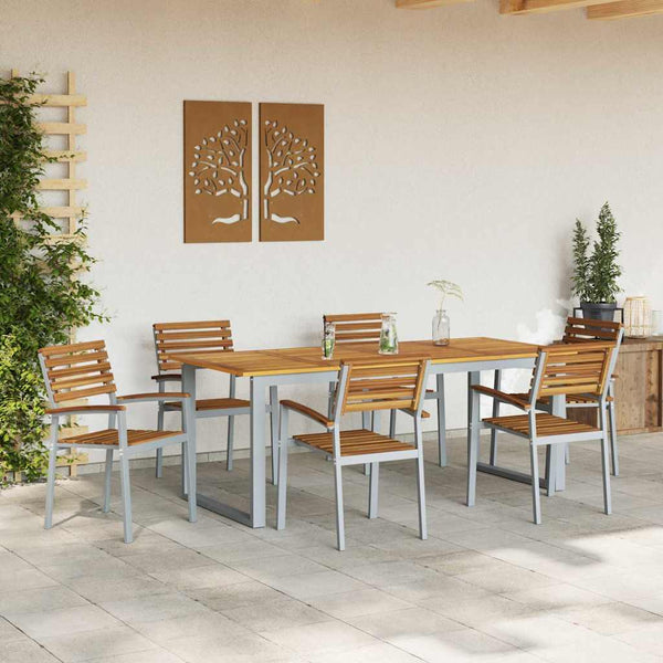 Gartenstuhl 6er Set Akazie Braun