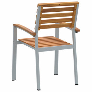 Gartenstuhl 6er Set Akazie Braun