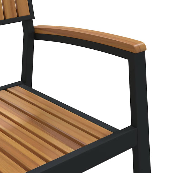 Stapelstühle 8er Set Akazie Massivholz Braun