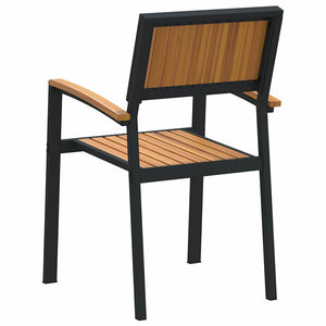 Stapelstühle 8er Set Akazie Massivholz Braun