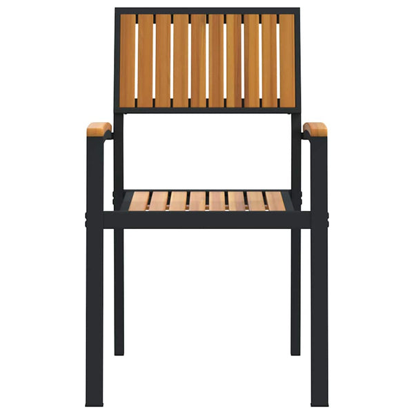 Stapelstühle 8er Set Akazie Massivholz Braun