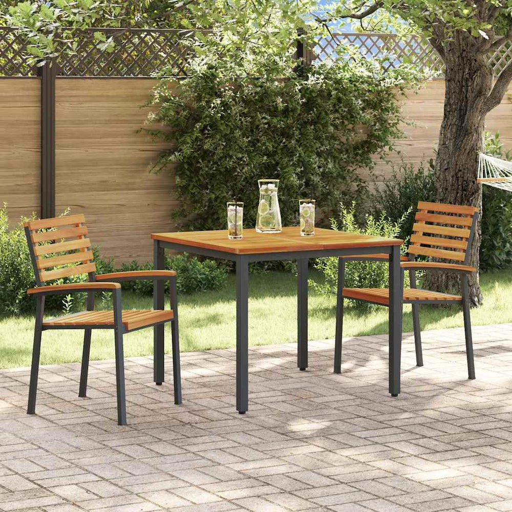 Schwarze Akazie Garten Essgruppe 3-teilig