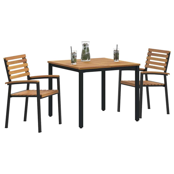 Schwarze Akazie Garten Essgruppe 3-teilig