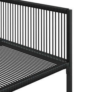 11-tlg. Garten Essgruppe Schwarz Poly Rattan