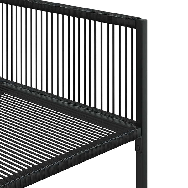 11-tlg. Garten Essgruppe Schwarz Poly Rattan