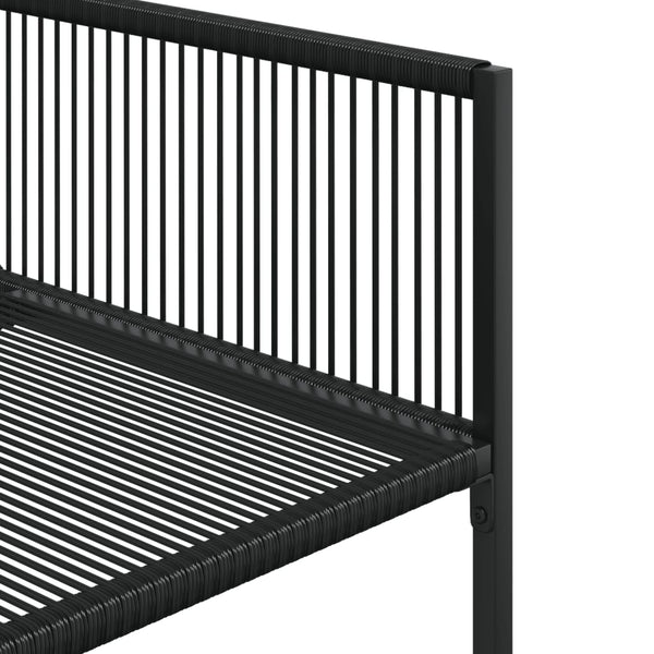 15-tlg. Garten Essgruppe Schwarz Poly Rattan