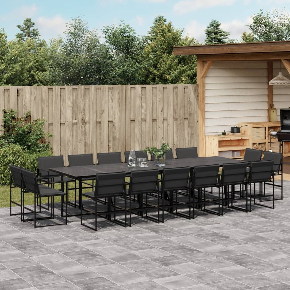 17-teilige Garten Essgruppe mit Kissen
